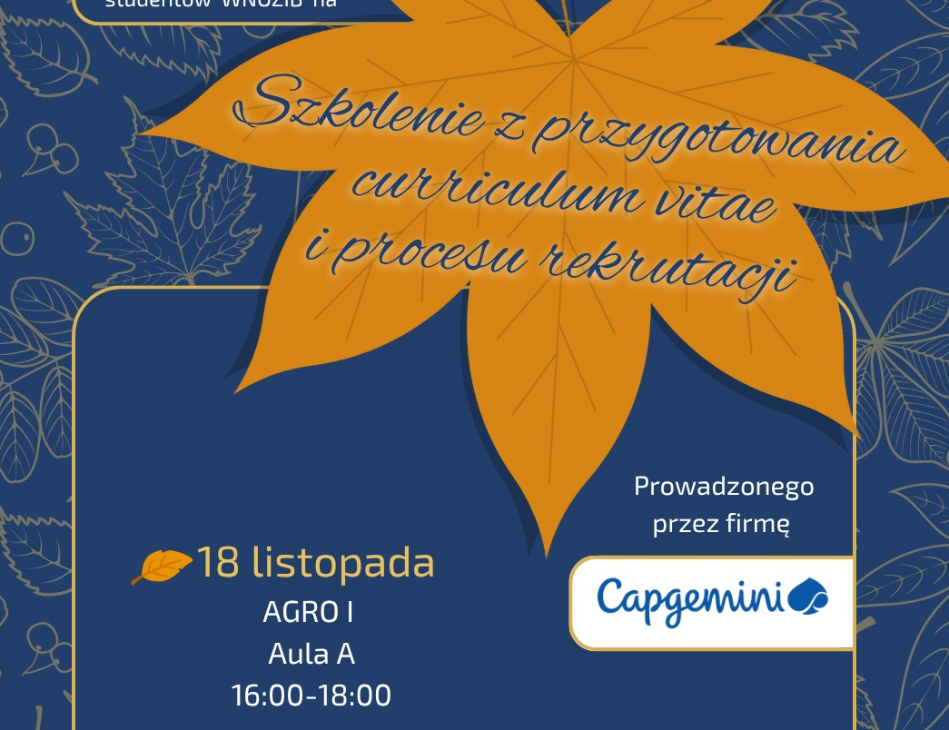 Zapraszamy na szkolenie z przygotowania CV i procesu rekrutacji! 
