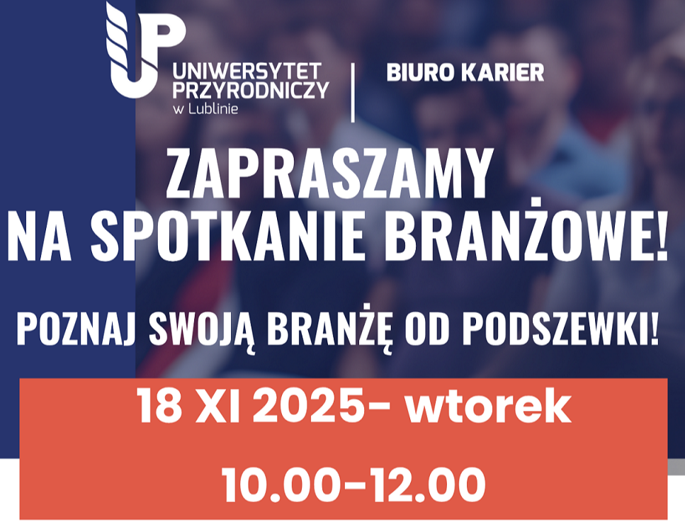 Biuro Karier  zaprasza na koleje spotkanie branżowe!!! Już 18.11.2025r.