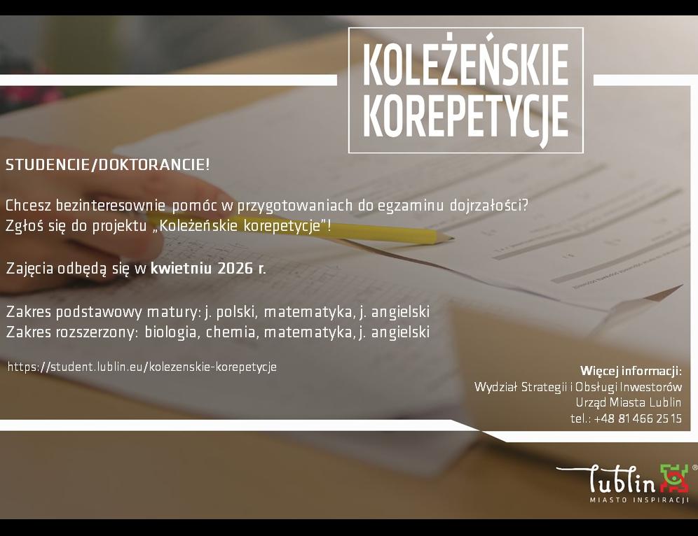 Koleżeńskie korepetycje - edycja VI