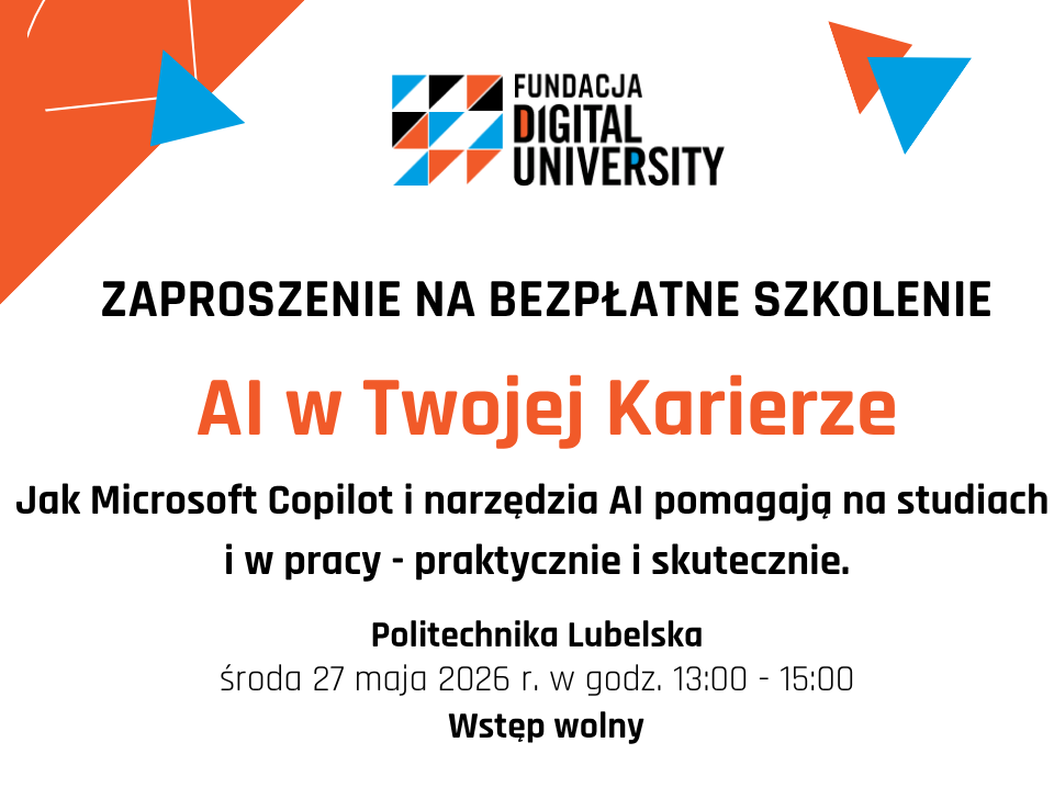 Bezpłatne szkolenie „AI w Twojej Karierze" dla studentów – 27 maja 2026"