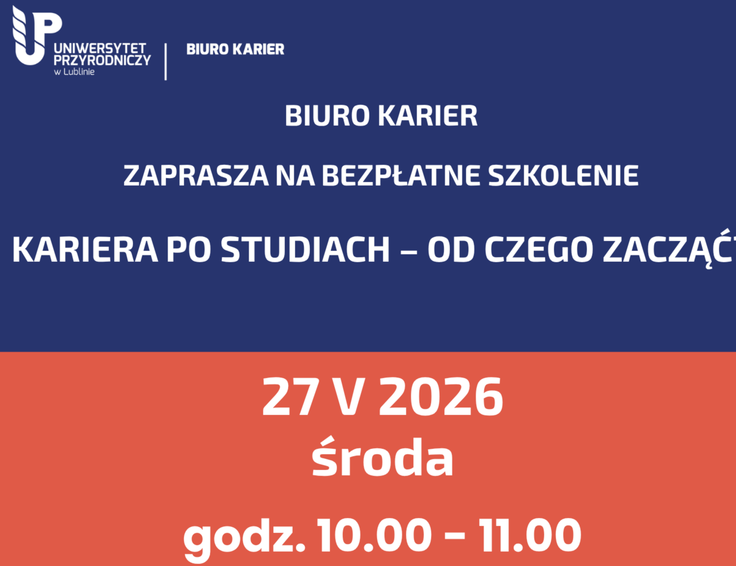 Biuro Karier zaprasza na spotkanie: Kariera po studiach – od czego zacząć?