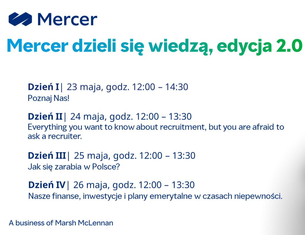 Bezpłatny cykl webinariów i program płatnych staży